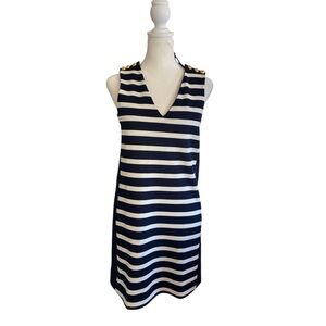 Zara Navy & White Striped Nautical Sam Sleeveless Dress Size XS Summer Dress